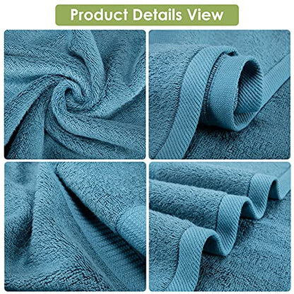 Extra Large Bath Towels Sheet for Body, Sensitive Skin, Adult Kids Baby Luxury Hotels, Spa, Gym Super Soft Highly Absorbent Oversized Towels 35" x 70" 1 Pack Peacock Blue