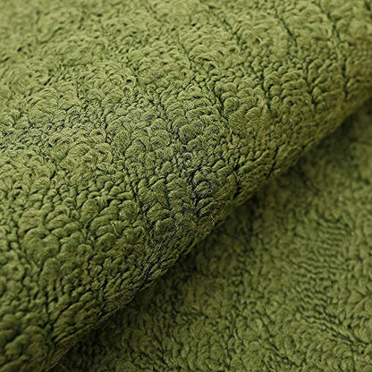 COSYHOMER 27x18 Half Round Kitchen Rug,Non Slip Washable Mat,Green 1PC | Polypropylene tufted textile,small half circle rug,kitchen sink mat,Kitchen floor mat - color: Green, size: 1'6" x 2'3" (Semicircular)