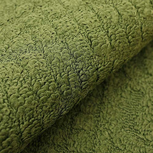COSYHOMER 39x20 Half Round Kitchen Rug,Non Slip Washable Mat,Green 1PC | Polypropylene tufted textile,small half circle rug,kitchen sink mat,Kitchen floor mat - color: Green, size: 1'8" x 3'3" (Semicircular)
