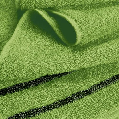 MyOwn Ultra Soft 6 Pack Cotton Towel Set, Contains 2 Bath Towels 28x55 inch, 2 Hand Towels 16x24 inch & 2 Wash Coths 12x12 inch, Ideal Everyday use, Compact & Lightweight - Kiwi Green - color: Kiwi Green, size: 6-Piece Towel Set