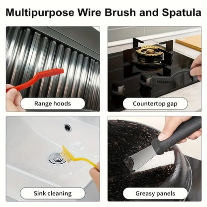 7 Pack Crevice Cleaning Brush, Household Use Multifunctional Hard Bristle Gap Cleaning Brush for for Kitchen,Bathroom, Car, Grout, Window,Tracks,Bathtub,Vehicle,Faucets,Bowl,Teapot,Cup
