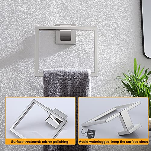 KOKOSIRI Bathroom Towel Holder Bath Towel Ring Towel Hanger Towel Rack Wall Mounted Stainless Steel Mordern Style, Polished Chrome, B3004CH - color: Polished Chrome, size: 1 Pack