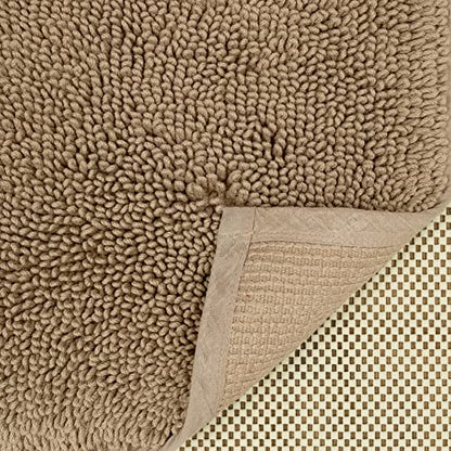 Mohawk Home Classic Cotton Ii Taupe 2' x 5' Bath Mat - color: Taupe Brown, size: 2' x 5' (Rectangular)