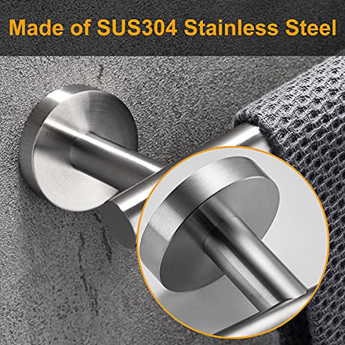 Nolimas Brushed Nickel Bath Towel Bar Single Bars Towel Rack Rod Classic Wall Mounted SUS304 Stainless Steel Bathroom Towel Holder Toilet Kitchen Towel Shelf Single Layer,18 inches - color: Brushed Nickel, size: 18inch