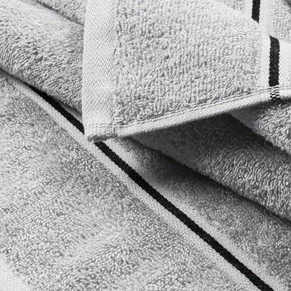 MyOwn Ultra Soft 6 Pack Cotton Towel Set, Contains 2 Bath Towels 28x55 inch, 2 Hand Towels 16x24 inch & 2 Wash Coths 12x12 inch, Ideal Everyday use, Compact & Lightweight - Light Grey - color: Light Grey, size: 6 Piece Set