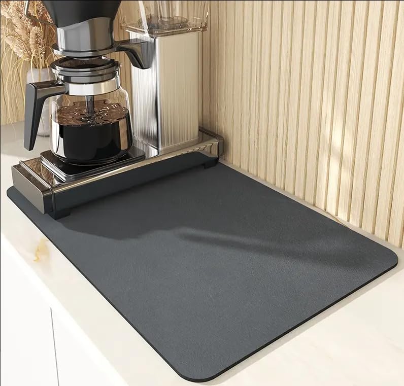 1pc Super Absorbent Coffee Mat, Large Absorbent Draining Mat, Dish Drying Mat, Quick Dry Bathroom Drain Pad, Home Kitchen Supplies