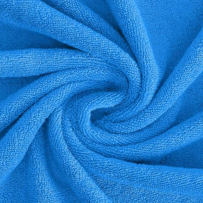 Feather & Stitch 100% Cotton Bath Towel Set of 6, 625 GSM Ultra Soft Highly Absorbent 2 Bath Towels, 2 Hand Towels & 2 Washcloth - Luxury Quick Dry Shower Towels. (Deep Cyan) - color: Deep Cyan