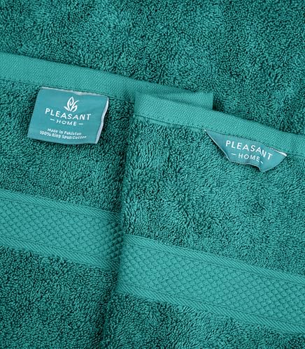Pleasant Home Bath Towels Set of 6 (24” x 50”) 100% Cotton, Multicoloured | 515 GSM | Lightweight, Soft & Highly Absorbent Luxury Towels for Bathroom | for Gym, Pool & Spa - color: Multicoloured