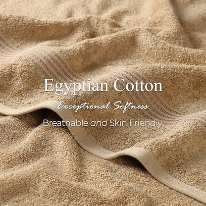 Superior 100% Long Staple Combed Cotton Face Towels, 10 Piece, Toast - color: Toast, size: 10 Piece
