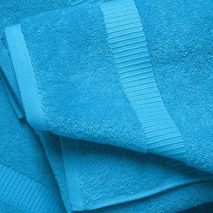 SALBAKOS 12-Piece 100% Turkish Cotton Washcloths and Face Towels, Aqua | 13x13 in Standard Size Small Towel, Multi-use Bathroom & Kitchen, Thick Super Soft Absorbent Durable, Oeko-Tex Made in Turkey - color: Aqua, size: 12 Washcloths