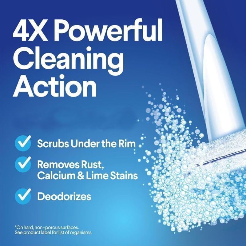 50 Count disposable Toilet Brush Replacement Heads, 3-Layer Thick Sponge Refills for Deep Cleaning, Fits Toilets, Bathtubs & Sinks