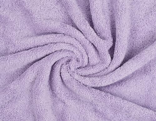 American Soft Linen 100% Cotton Luxury Turkish Towels, 6 Piece Towel Set | Soft Absorbent Quick Dry OEKO Tex Standard 100 Certificated Durable Machine Washable Premium Hotel Quality - color: Lilac, size: (27"x54") + (16"x28") + (13"x13")