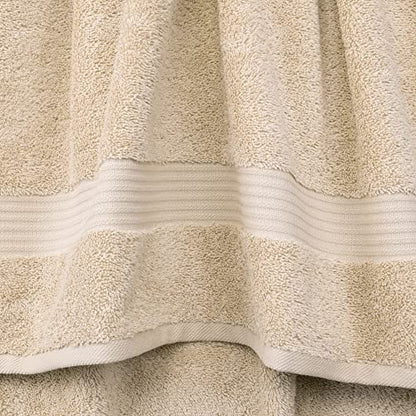 Cotton Paradise 100% Cotton Turkish Towel Set, Soft Absorbent Quick Dry, 4 Piece Washcloth Set, Beige - color: Beige, size: 13"x13"
