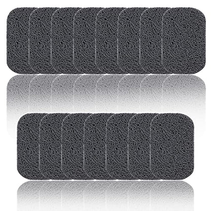 15 Piece Soap Savers Pads Gray BPA Free Soap Holder for Bar Soap Non-Slip Self Draining Soap Dish Soap Lift for Shower Kitchen Bathroom Soap Tray Bulk Accessories - color: Gray