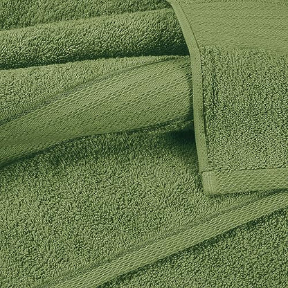 GLAMBURG 700 GSM Premium Cotton 2-Pack Oversized Extra Large Bath Sheet Set - 100% Combed Cotton - 2 Bath Sheets 35x70 - Luxury Hotel & Spa Quality - Durable Ultra Soft Highly Absorbent - Kiwi Green - color: Kiwi Green, size: 2 Pack 700 GSM Bathsheet