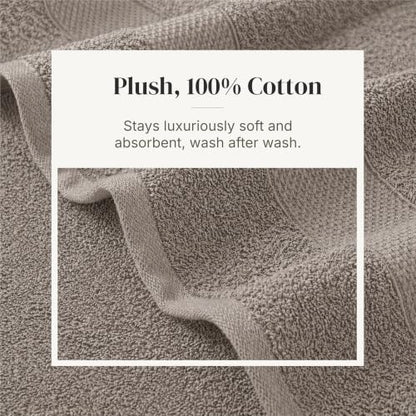 Modern Threads 6 Piece Cotton Bath Towel Set – Ultra Soft 600 GSM Towels – Bathroom Set with Hand Towels and Washcloths – Waffle (Charcoal) - color: Charcoal, style: Waffle