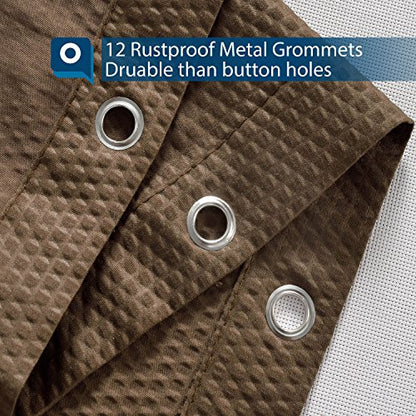 Barossa Design Soft Microfiber Fabric Shower Liner or Curtain, Hotel Quality, Machine Washable, Water Repellent, Chocolate Brown, 70 x 72 inches - color: Brown, size: 70"W x 72"L (Pack of 1)