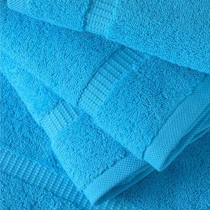 SALBAKOS 12-Piece 100% Turkish Cotton Washcloths and Face Towels, Aqua | 13x13 in Standard Size Small Towel, Multi-use Bathroom & Kitchen, Thick Super Soft Absorbent Durable, Oeko-Tex Made in Turkey - color: Aqua, size: 12 Washcloths