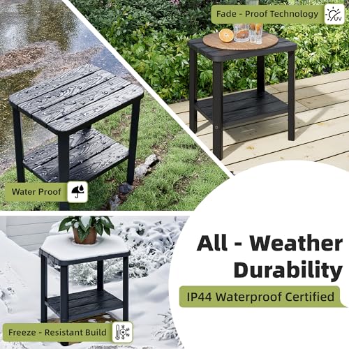 Waterproof Shower Bench for Inside Shower, HDPE Shower Stool with Storage Shelf, SPA Bathroom Seat Chair for Indoor or Outdoor, Lightweight and Stable - size: 1 Pack
