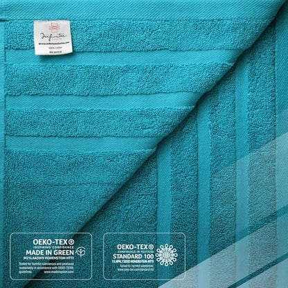Infinitee Xclusives 100% Ring-Spun Cotton Bath Towels for Bathroom - Pack 2 | Luxury Super Soft, Absorbent & Quick-Drying |27x54 inches| Large Bathroom Towels Set |600 GSM| Gym, Shower, Spa & Hotel Use - color: Serene Teal