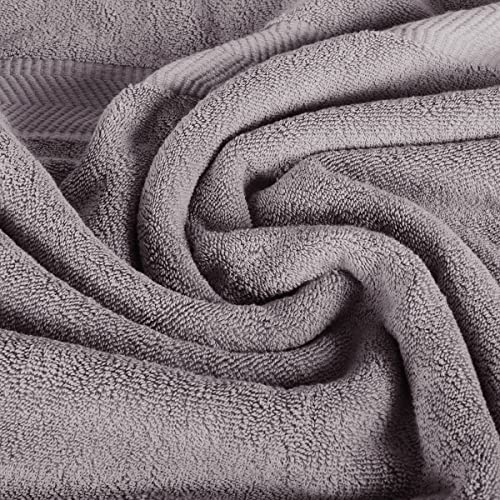 BY LORA 660 GSM Bath Towel Set of 6, 100% Ring-Spun Cotton Terry, 2 Bath Towels + 4 Hand Towels, Hotel Quality, Heavyweight Plush, Steel Gray - color: Steel Gray, size: 6-Piece Set