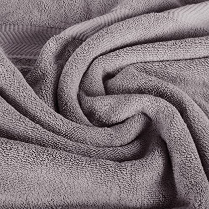 BY LORA 660 GSM Bath Towel Set of 6, 100% Ring-Spun Cotton Terry, 2 Bath Towels + 4 Hand Towels, Hotel Quality, Heavyweight Plush, Steel Gray - color: Steel Gray, size: 6-Piece Set