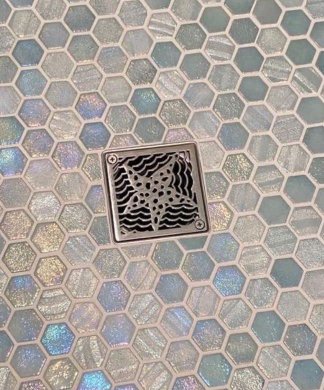 Starfish Designer Drains, Square Shower Drain Replacement for Kerdi Schluter Size (Brushed Stainless Steel) - color: Brushed Stainless Steel