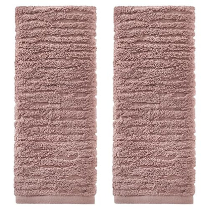 SKL Home CloudSoft Cotton Luxury 2-Piece Hand Towel Set, Clay - color: Clay, style: Hand Towels (Set of 2)