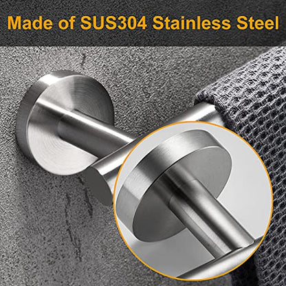 Nolimas Brushed Nickel Bath Towel Bar Single Bars Towel Rack Rod Classic Wall Mounted SUS304 Stainless Steel Toilet Kitchen Bathroom Towel Holder Towel Shelf Single Layer,24 inches-2 Pack - color: Brushed Nickel, size: 24inch 2Pack