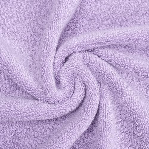 American Soft Linen Salem Washcloth Sets, 4 Piece Luxury 600 GSM 100% Cotton Washcloths for Bathroom, 13x13 inches Washrags Premium Quality Hand Face Towels, Lilac - color: Lilac, size: 13x13"