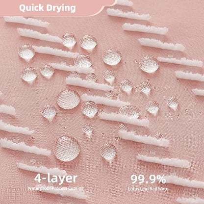 Siiluminisoy Pink Shower Curtain with Tassel Woven Fabric Boho Shower Curtain Cute Farmhouse Textured Tufted Chevron Striped 72 x 72 Bathroom Shower Curtain - color: A Pink, size: 72"W x 72"L (Pack of 1)