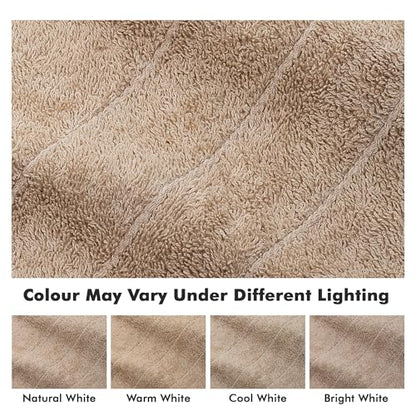 Bath Sheets – 550 GSM Extra Large Bathroom Sheet Set – Pack of 2 Jumbo Towels Beige (71x35in) – 100% Ring Spun Cotton Soft Quick Dry Large Bath Towels for Adults Hotel Spa Bathroom Use - color: Beige, size: Bath Sheets