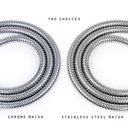 72-inch Shower Hose Replacement, 304 Stainless Steel Extra Long Hand Held Shower Hose With Brass Fitting (72-inch, Stainless Steel) - color: Stainless Steel, size: 72inches