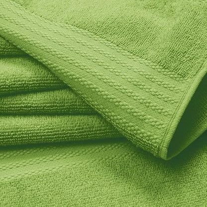 GLAMBURG Ultra Soft 8-Piece Towel Set - 100% Pure Ringspun Cotton, Contains 2 Oversized Bath Towels 27x54, 2 Hand Towels 16x28, 4 Wash Cloths 13x13 - Ideal for Everyday use, Hotel & Spa-Kiwi Green - color: Kiwi Green, size: 8 Piece Towel Set