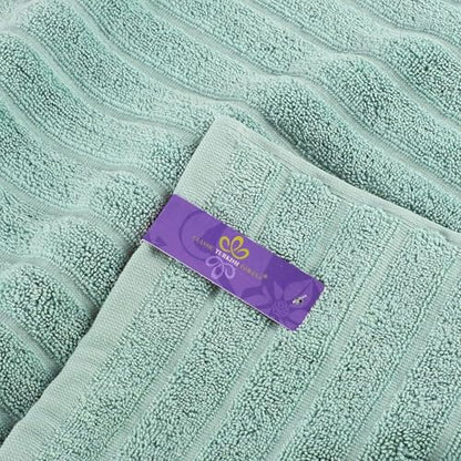 Classic Turkish Towels CTT Luxury 6 Piece Towel Set, 100% Turkish Cotton, Quick Drying, Highly Absorbent & Comfy, Includes 2 Bath Towels, 2 Hand Towels & 2 Washcloths | (Spa Green) - color: Spa Green, size: 6-Piece Towel Set
