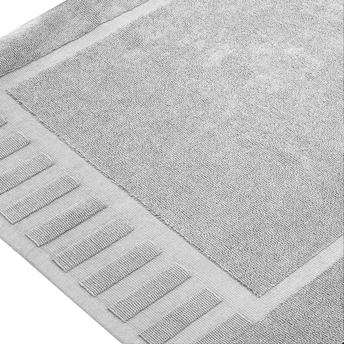 White Classic Luxury Bath Mat Floor Towel Set - Absorbent Cotton Hotel Spa Shower/Bathtub Mats [Not a Bathroom Rug] 22"x34" | 2 Pack | Dolphin Grey - color: Dolphin Grey
