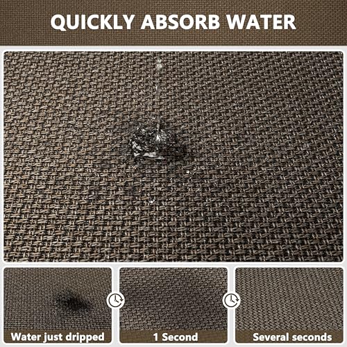 Long Bathroom Rugs Runner Bathroom Mat Quick Dry | Machine Washable Bathroom Rugs Ultra Thin Door Mat, 17" x 47" - color: Black Brown, size: Runner(17"x47")