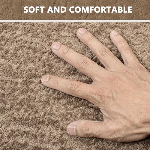 Bathroom Mat Quick Dry Low Profile Washable Bathroom Rugs | Non Slip Bath Rugs Ultra Thin Bath Mat Fit Under Door, Coffee, 17" × 32" - color: Coffee, size: Medium(17"x 32")