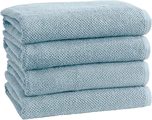 Simpli-Magic 79456 Popcorn Textured Bath Towels, 4 Pack, Blue - color: Blue
