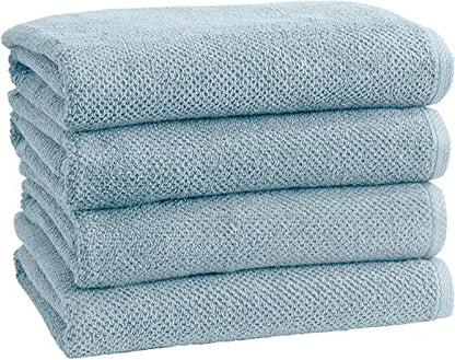 Simpli-Magic 79456 Popcorn Textured Bath Towels, 4 Pack, Blue - color: Blue