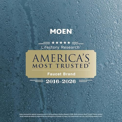 Moen Chateau Chrome Two-Handle Centerset Bathroom Faucet with Metal Drain Assembly, 499525
