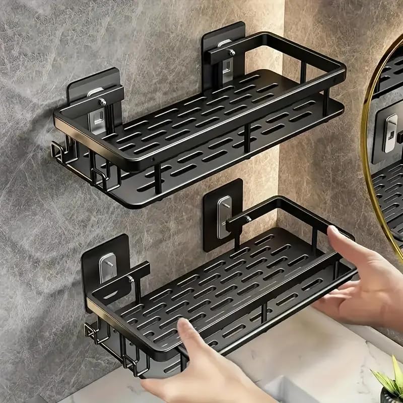 1pc Large Capacity Wall-Mounted Storage Rackwithout Drilling, Suitable for Bathroom and Kitchen, SaveSpace, Easy to Install Storage Rack, Storage of ToiletArticles, Cosmetics, and Miscellaneous ltems