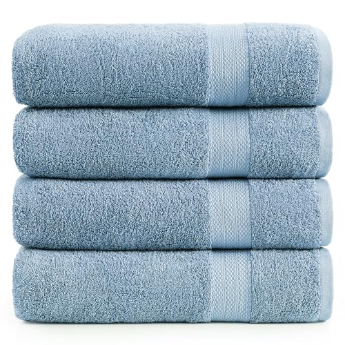LANE LINEN Large Bath Sheet Soft Absorbent Quick Dry 4 Pack - Allure | Extra Large Bath Towels - Ring-Spun Durability, Generously Sized, Oversized & Roomy, Lightweight & Breathable - color: 07: Allure, size: 4 Piece Bath Sheets