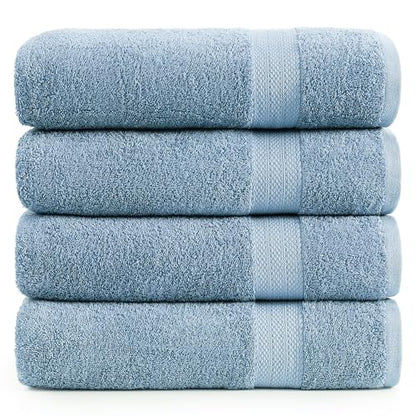 LANE LINEN Large Bath Sheet Soft Absorbent Quick Dry 4 Pack - Allure | Extra Large Bath Towels - Ring-Spun Durability, Generously Sized, Oversized & Roomy, Lightweight & Breathable - color: 07: Allure, size: 4 Piece Bath Sheets
