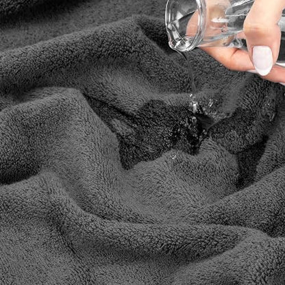American Soft Linen Salem Washcloth Sets, 4 Piece Luxury 600 GSM 100% Cotton Washcloths for Bathroom, 13x13 inches Washrags Premium Quality Hand Face Towels, Dark Gray - color: Dark Gray, size: 13x13"