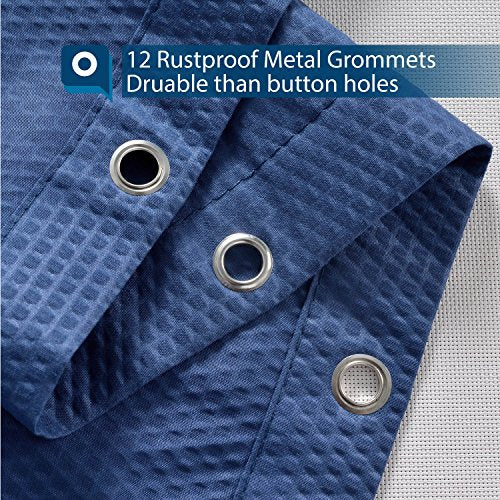Barossa Design Soft Microfiber Fabric Shower Liner or Curtain, Hotel Quality, Machine Washable, Water Repellent, Navy Blue, 70 x 72 inches - color: Navy Blue, size: 70"W x 72"L (Pack of 1)