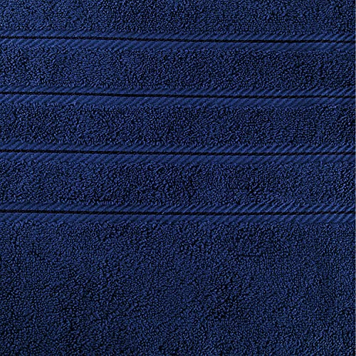 American Soft Linen 100% Carde Cotton 6 Piece Towel Set, 590 GSM Heavy Weight Soft Absorbent Turkish Towels for Bathroom, Royal Blue - color: Royal Blue