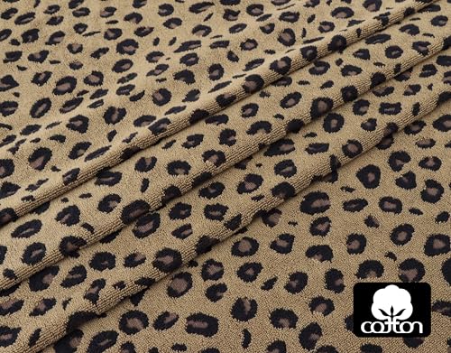 COTTON CRAFT Oversized Bath Sheet - 2 Pack 100% Cotton Animal Print Towels | Extra Large 35 x 84 Leopard Cheetah Africa Safari 500 GSM Bath Sheet - Soft Absorbent Luxury Bathroom Shower Jacquard Towels - color: 2 Pack Bath Sheet