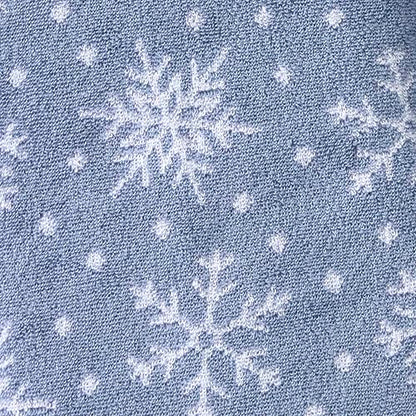 SKL Home Christmas/Winter Scattered Snowflakes Bath Towel, Blue | 100% Cotton. 500 GSM weight. Soft & absorbent. Reversible jacquard pattern. Great for holiday gifting. - color: Scattered Snowflakes (Blue), style: Bath Towel