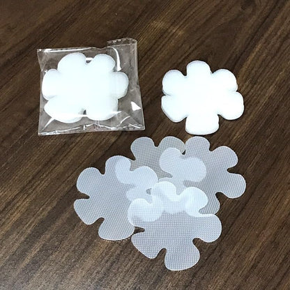 INF Set of 10 Non-Slip Stickers Non-Slip for Bathtub Shower Non-Slip Pads Transparent/White